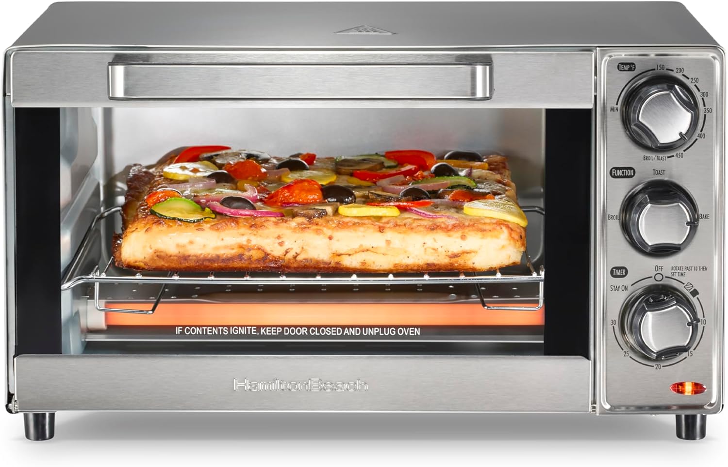 Toaster 4 Slice - Großer 4-Scheiben Edelstahl-Toaster und Pizzamaker für