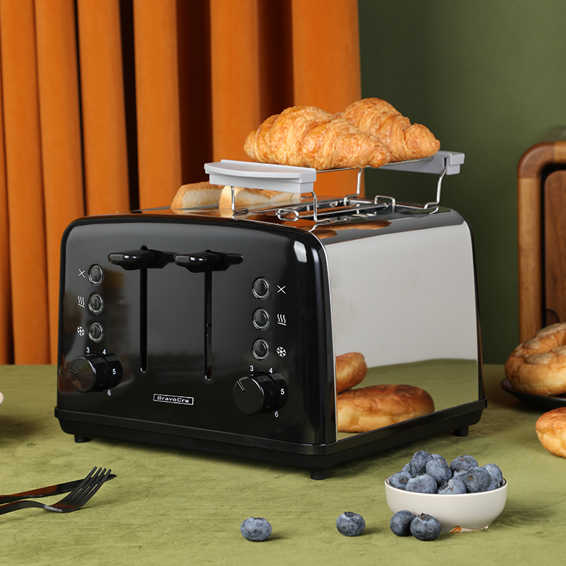 Toaster 4 Slice - 4-Scheiben-Toaster aus Edelstahl mit Automatikfunktion -